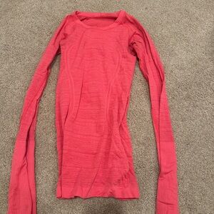 Women's Long Sleeve Top - Coral